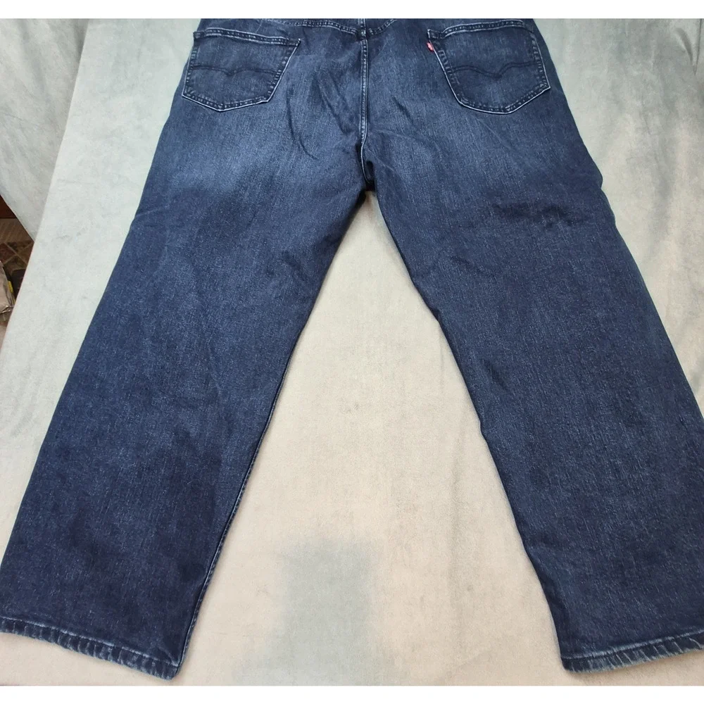 Levis 550 Mens Jeans 50x30 Blue Big & Tall Cotton Blend Stretch Denim Pants